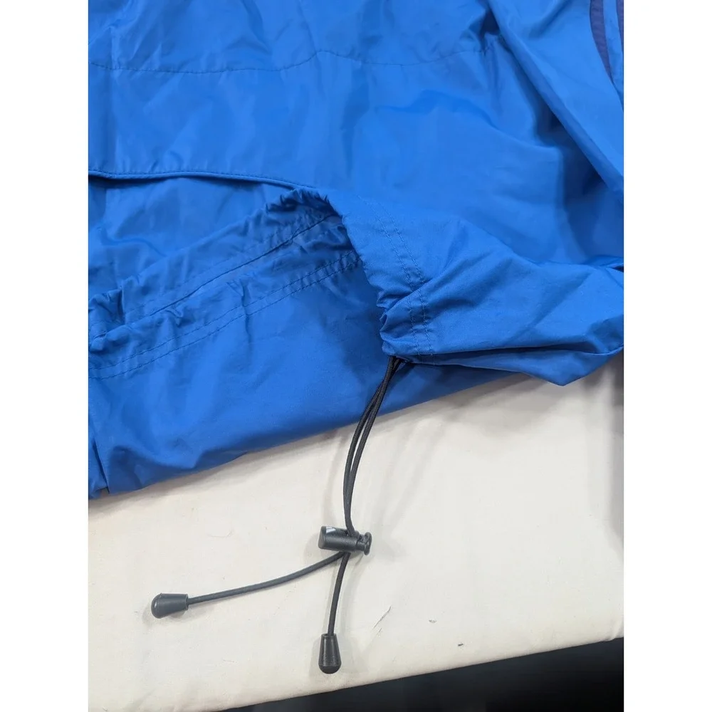 Adidas Anorak Style XL Windbreaker Pullover Jacket Blue Vintage Snap Buttons